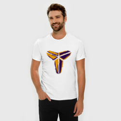 Мужская футболка хлопок Slim Kobe logo - фото 2