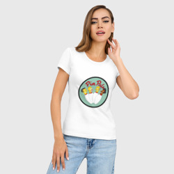 Женская футболка хлопок Slim Simpsons bowling - фото 2