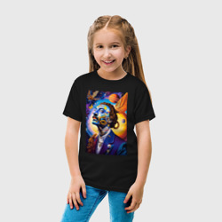 Детская футболка хлопок Портрет Сальвадора Дали - сюрреализм - нейросеть - фото 2