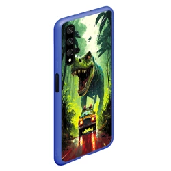 Чехол для Honor 20 Динозавр в погоне за машиной в джунглях - фото 2
