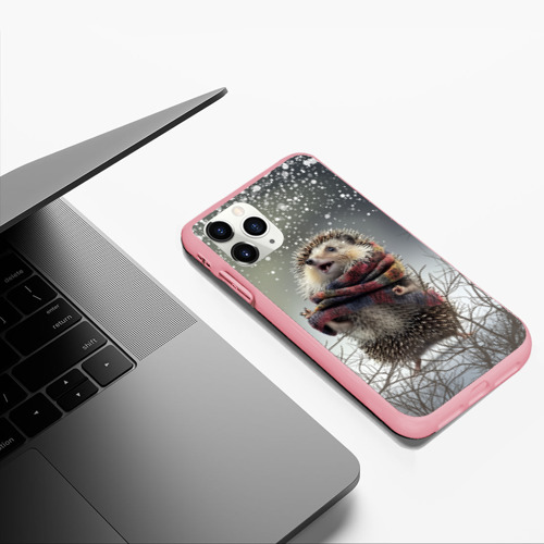 Чехол для iPhone 11 Pro Max матовый с принтом Радостный ежик, фото #5