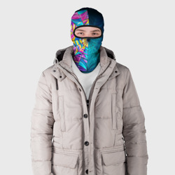 Балаклава 3D Уэнсдей - окно ночной витраж - текстура зерна - фото 2