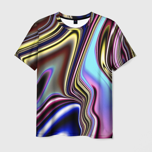 Мужская футболка 3D Блестящая ткань, цвет 3D печать