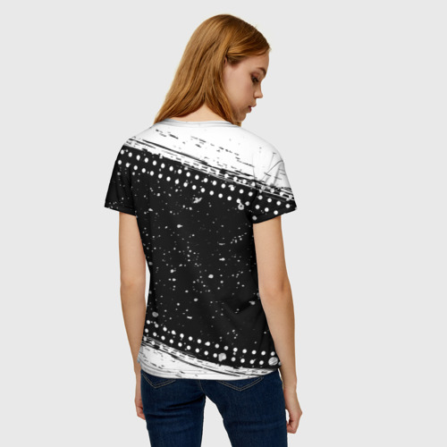 Женская футболка 3D с принтом Меньше людей больше лам, вид сзади #2