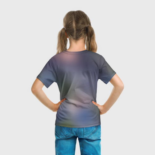 Детская футболка 3D с принтом Ночная сказка, вид сзади #2