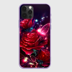 Чехол для iPhone 12 Pro Max Розы с огоньками
