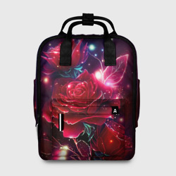 Женский рюкзак 3D Розы с огоньками