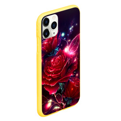 Чехол для iPhone 11 Pro матовый Розы с огоньками - фото 2