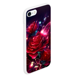 Чехол для iPhone 7/8 матовый Розы с огоньками - фото 2