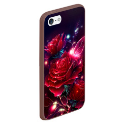 Чехол для iPhone 5/5S матовый Розы с огоньками - фото 2