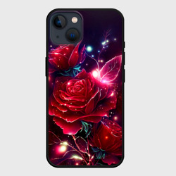 Чехол для iPhone 14 Розы с огоньками