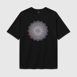 Мужская футболка Oversize хлопок texturе Индийская Mandala