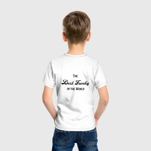 Детская футболка хлопок Сын - полный заряд батарейки - Семейный лук, цвет белый - фото 4