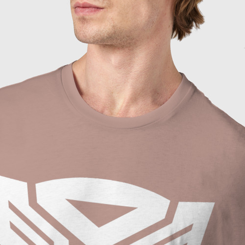 Мужская футболка хлопок Знак Трансформера, цвет пыльно-розовый - фото 6
