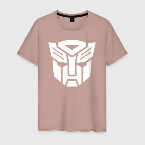 Мужская футболка хлопок Знак Трансформера, цвет пыльно-розовый