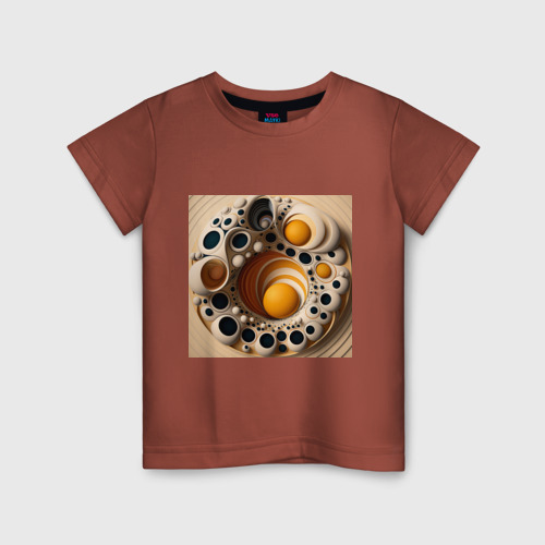 Детская футболка хлопок с принтом Вкусные узоры, вид спереди #2