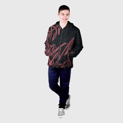 Мужская куртка 3D Бордовое граффити - фото 2