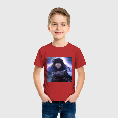 Детская футболка хлопок с принтом Raiden love, фото на моделе #1