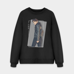 Мужской свитшот oversize без начеса хлопок Ji Chang Wook