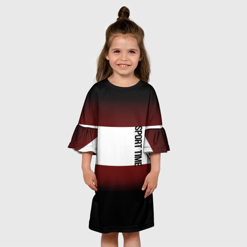Детское платье 3D с принтом Россия 99 Московский регион, вид сбоку #3