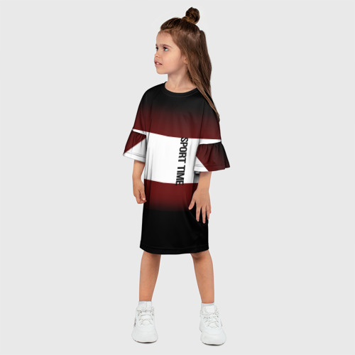 Детское платье 3D с принтом Россия 99 Московский регион, фото на моделе #1