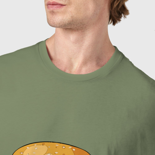 Мужская футболка хлопок VAGburger tyres, цвет авокадо - фото 6