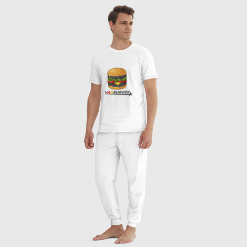 Мужская пижама хлопок VAGburger tyres, цвет белый - фото 5