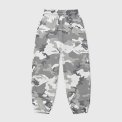 Женские джоггеры оверсайз 3D Снежный камуфляж