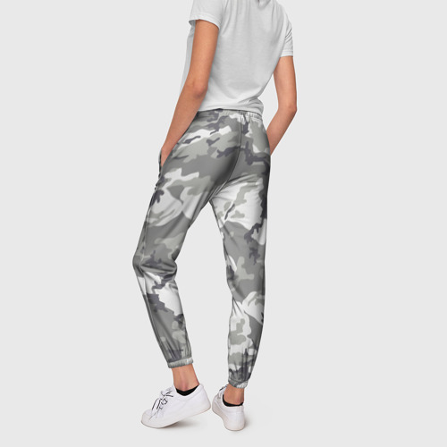 Женские брюки 3D Снежный камуфляж, цвет 3D печать - фото 4