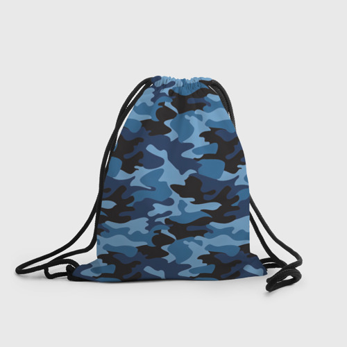 Рюкзак-мешок 3D Сине-черный камуфляж