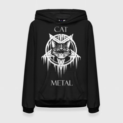 Женская толстовка 3D Cat metal