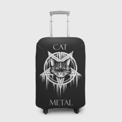 Чехол для чемодана 3D Cat metal