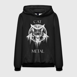 Мужская толстовка 3D Cat metal