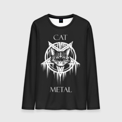 Мужской лонгслив 3D Cat metal