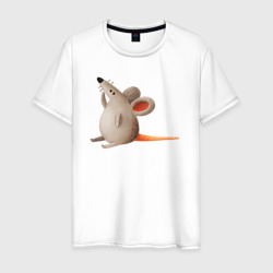 Задумчивая крыса – Мужская футболка хлопок с принтом купить со скидкой в -20%
