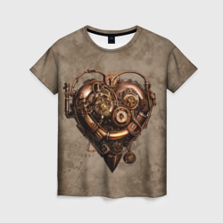Женская футболка 3D Стимпанк сердце