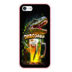 Чехол для iPhone 5/5S матовый Пивозавр в лесу