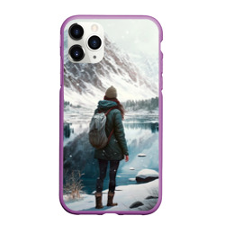 Чехол для iPhone 11 Pro Max матовый Путешествие в горы