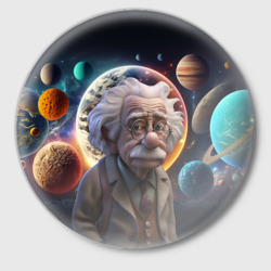 Значок Альберт Эйнштейн и его теория