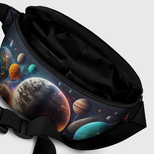 Поясная сумка 3D с принтом Ппланеты и космос от нейросети, фото #6