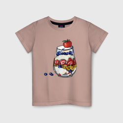 Детская футболка хлопок Рисунок мороженного в стакане