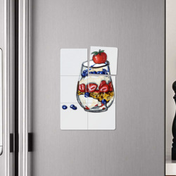 Плакат с принтом Рисунок мороженного в стакане для любого человека, вид спереди №4. Цвет основы: белый