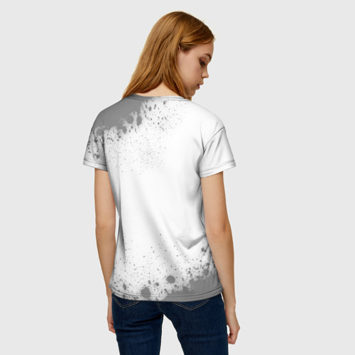 Женская футболка 3D с принтом Финансист: за работой, вид сзади #2