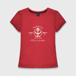 Женская футболка хлопок Slim Яхт клуб