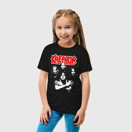 Детская футболка хлопок с принтом Kreator rock, вид сбоку #3