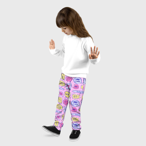 Детские брюки 3D Good luck, цвет 3D печать - фото 3