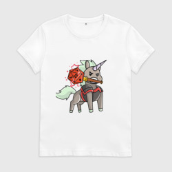 Женская футболка хлопок Единорог ДНД