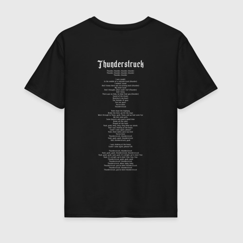 Мужская футболка хлопок AC/DC Thunderstruck, цвет черный - фото 2