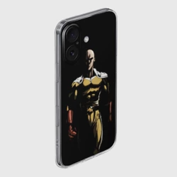 Чехол для iPhone 16 силиконовый с защитой камеры Накаченный Сайтама - фото 2