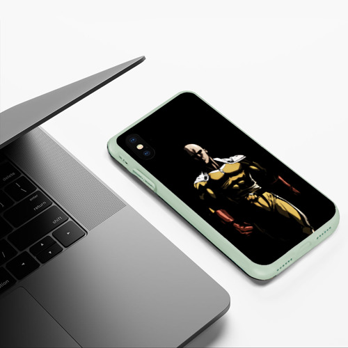 Чехол для iPhone XS Max матовый с принтом Накаченный Сайтама, фото #5